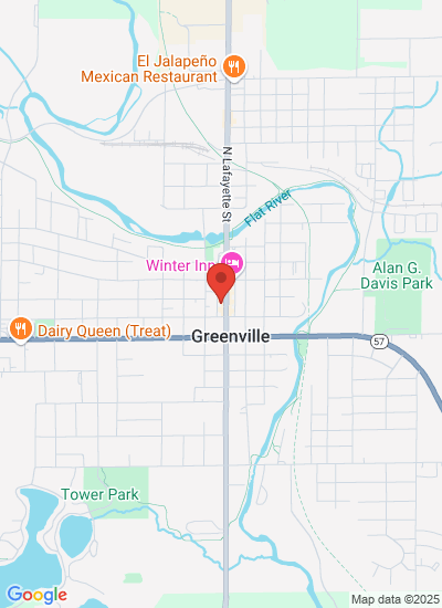 Map showing Greenville, United States