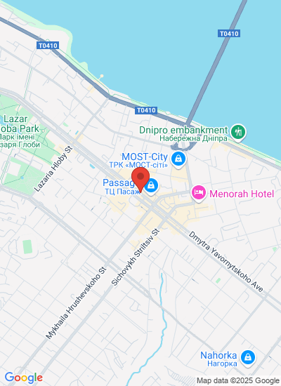 Map showing Baikalska 9a, Ukraine
