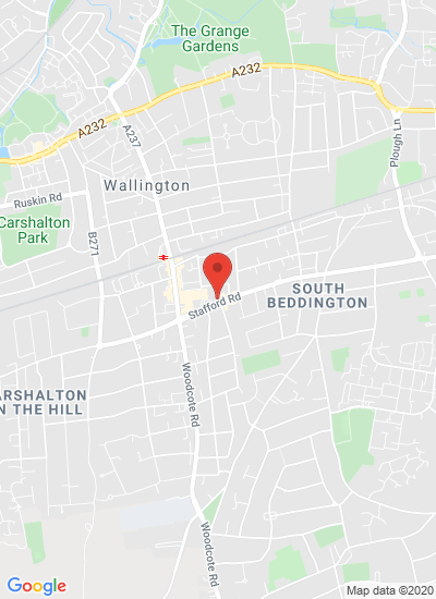 Map showing Wallington, United Kingdom