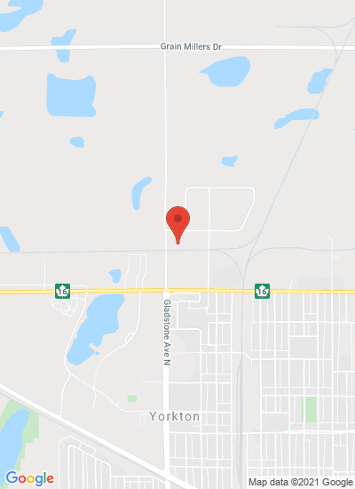 Map showing Yorkton, Canada