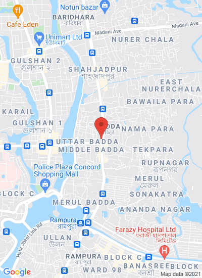 Map showing Dhaka, Bangladesh