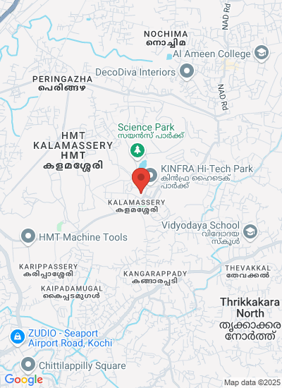 Map showing Ernakulam, India