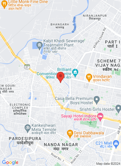 Map showing Palda, Indore, India