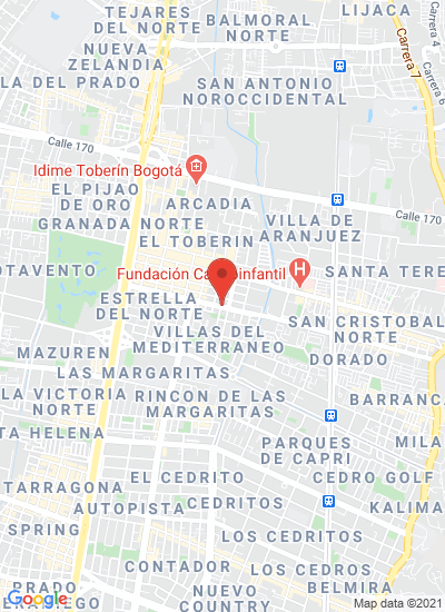 Map showing Bogota, Colombia