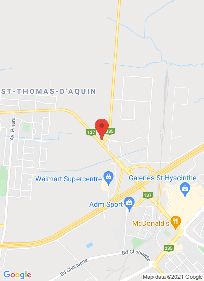 Map showing Saint-Hyacinthe, Canada
