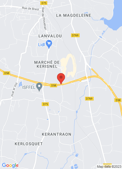 Map showing Saint-Pol-de-Léon, France