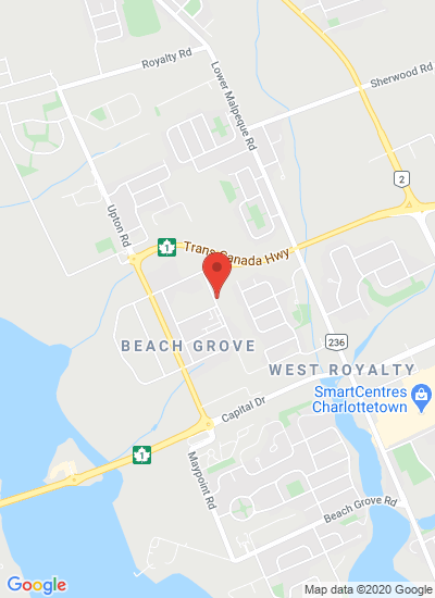 Map showing Charlottetown, Canada