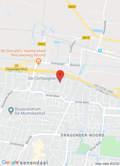 Map showing Veenendaal, Netherlands