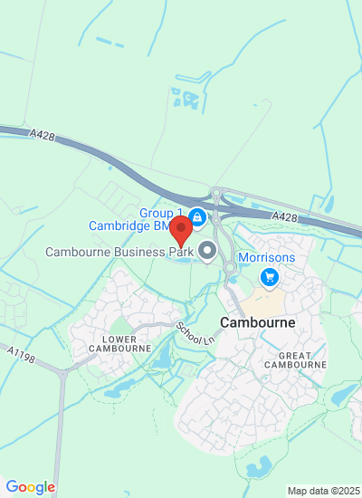 Map showing Cambridge, United Kingdom