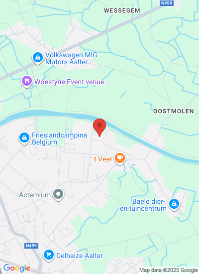 Map showing Aalter, Belgium