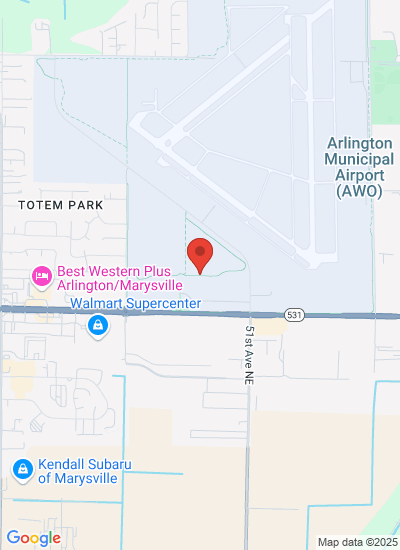 Map showing Arlington, United States