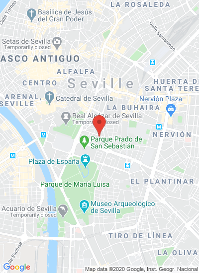 Map showing Seville, Spain