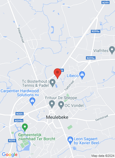 Map showing Meulebeke, Belgium