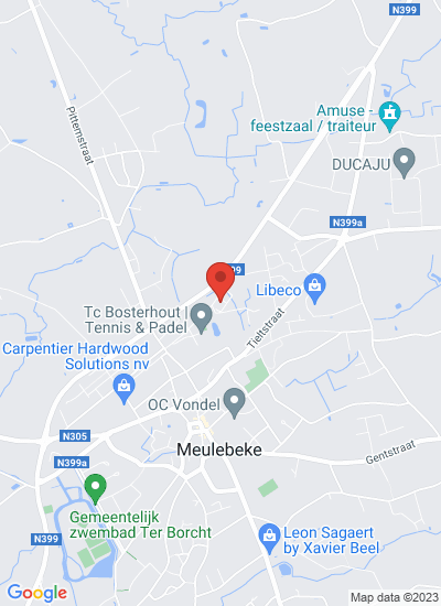 Map showing Meulebeke, Belgium