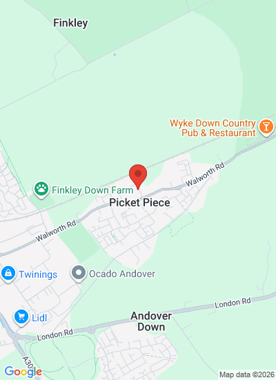 Map showing Andover, United Kingdom