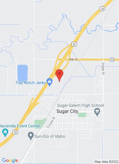 Map showing Sugar City, United States