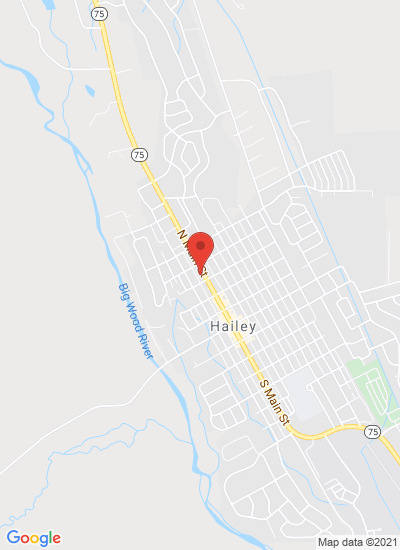 Map showing Hailey, United States