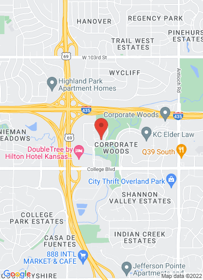 Map showing overland park, United States