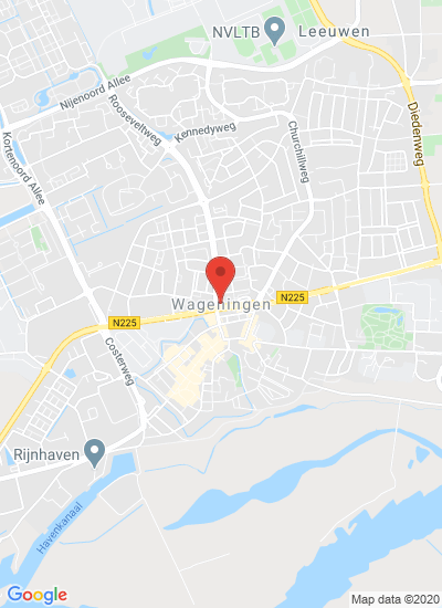 Map showing Wageningen, Netherlands
