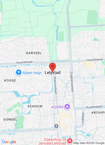 Map showing Lelystad, Netherlands