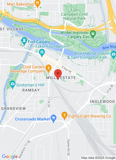 Map showing Calgary, Canada