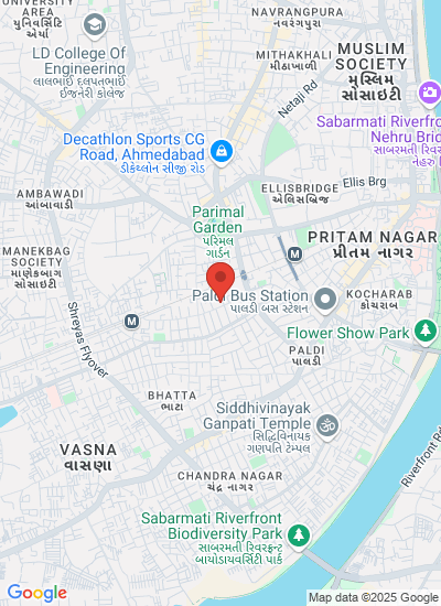 Map showing Ahmedabad, India
