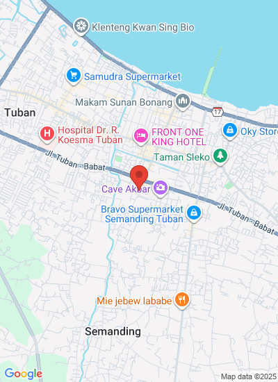 Map showing tuban, Indonesia
