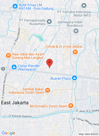 Map showing Jakarta Timur, Indonesia