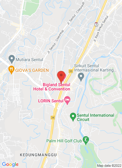 Map showing Sentul, Indonesia