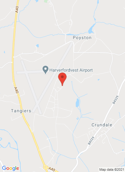 Map showing Haverfordwest, United Kingdom