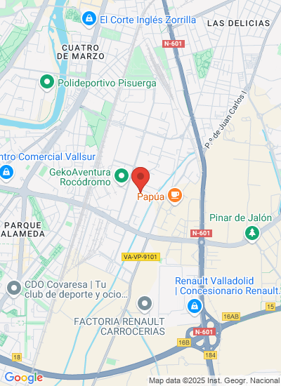 Map showing Valladolid, Spain