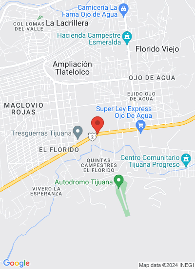 Map showing The Realito Tijuana, Mexico