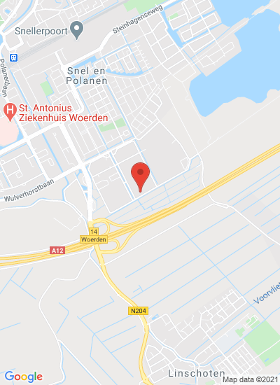 Map showing Woerden, Netherlands