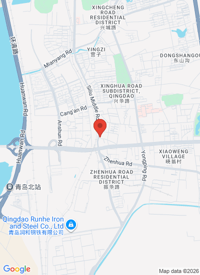 Map showing Qingdao, China