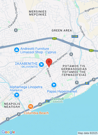 Map showing Limassol, Cyprus
