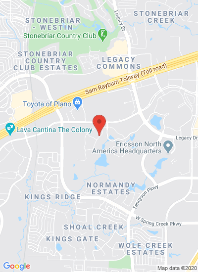 Map showing Plano, United States