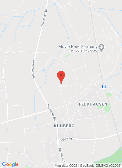 Map showing Bottrop-Kirchhellen, Germany