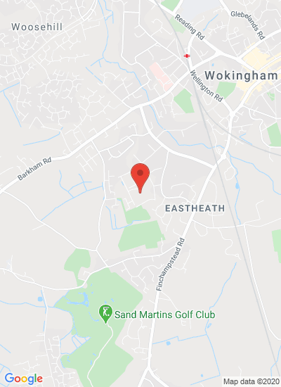 Map showing Wokingham, United Kingdom