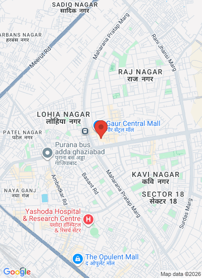 Map showing Ghaziabad, India