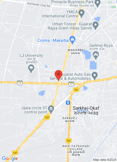 Map showing Ahmedabad, India