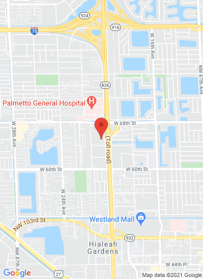 Map showing Hialeah, United States