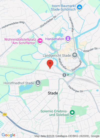 Map showing Stade, Germany