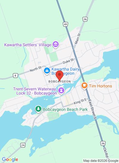 Map showing Bobcaygeon, Canada