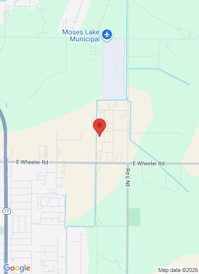 Map showing Moses Lake, United States