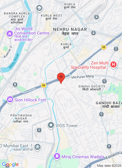 Map showing Mumbai, India
