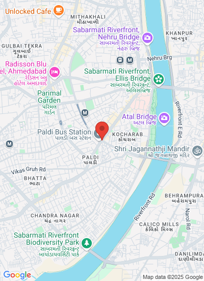 Map showing Ahmedabad, India