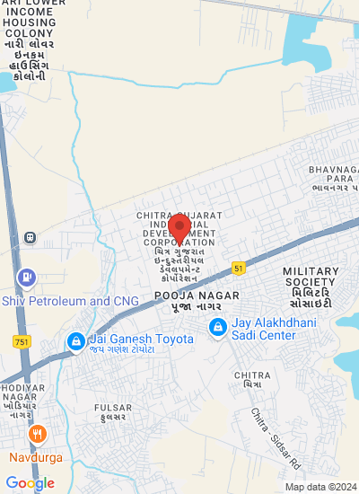 Map showing Bhavnagar, India