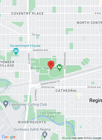 Map showing Regina, Canada