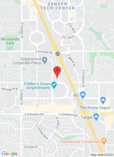 Map showing North Greenwood Village, United States
