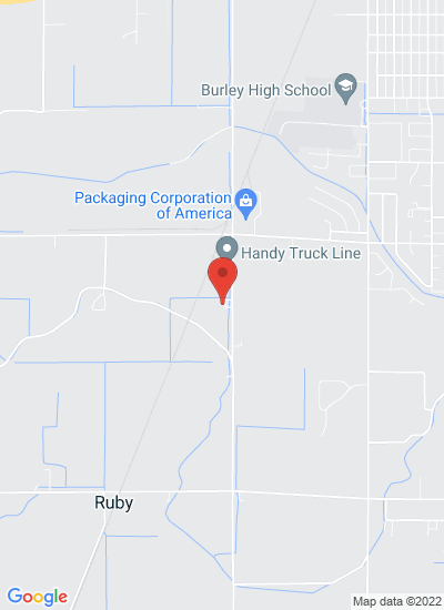 Map showing Burley, United States